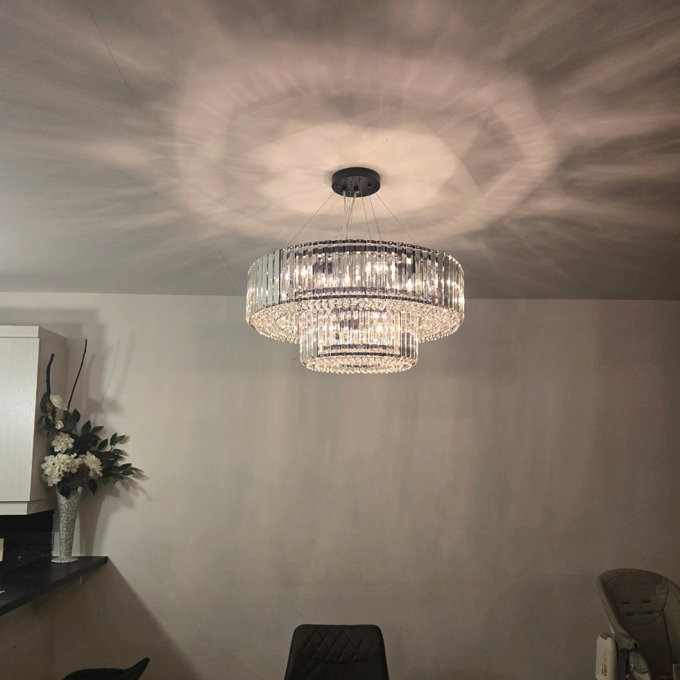 Mercer41 Craggie 12 - Light Crystal Tiered Chandelier & Reviews